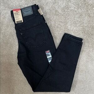 Levi's High Waist Black Mom Jeans, 29